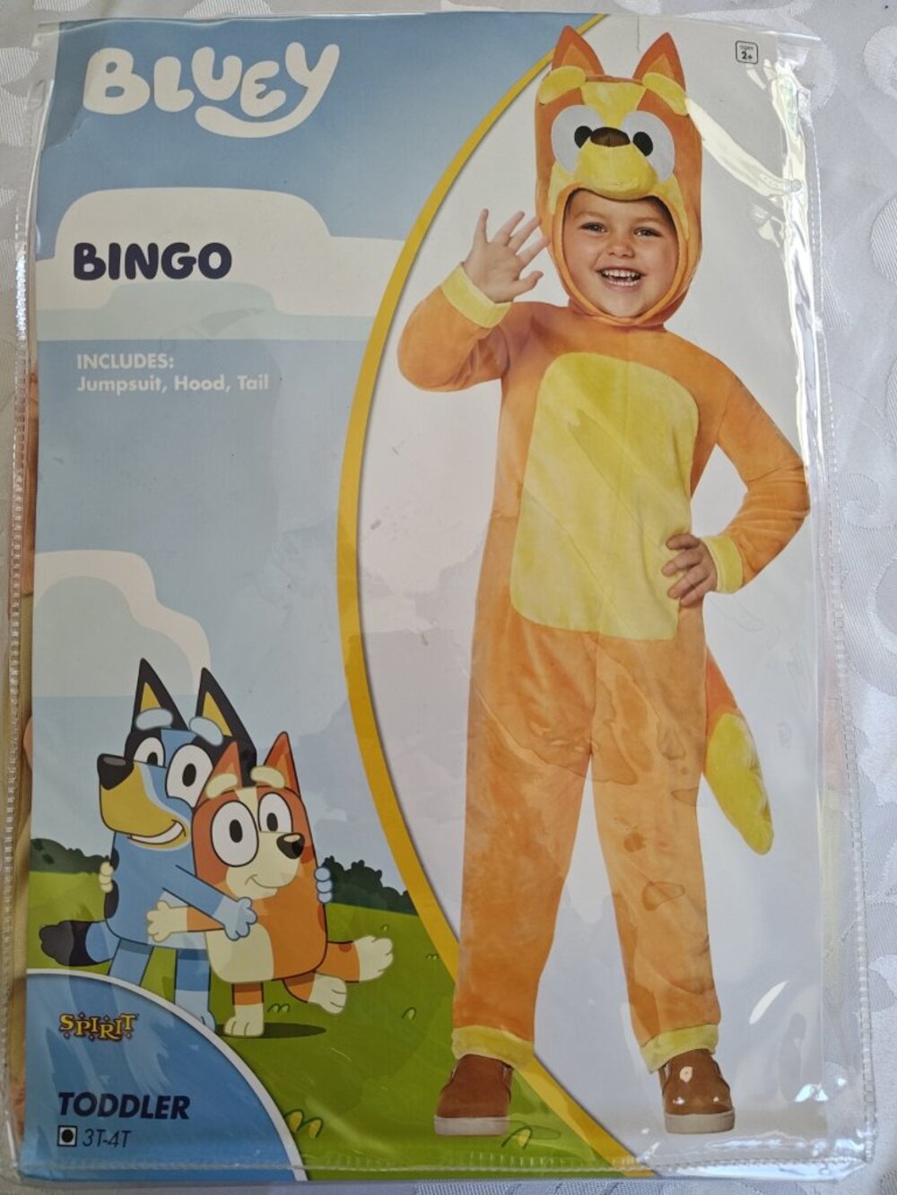 Spirit HALLOWEEN COSTUME Bingo from Bluey TODDLER SIZE 3T-4T
